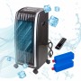 Ochlazovač vzduchu s třemi funkcemi - 1. ventilátor má tři stupně a vytváří závan čerstvého vzduchu, 2. chlazení: integrovaná nádržka na vodu lze naplnit vodou pro zvlhčení vzduchu v zimě nebo ledovou vodou v létě pro aktivní ochlazování vzduchu, 3. čisticí funkce se vzduchovým filtrem.