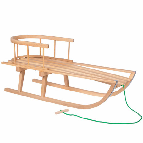 SPRINGOS Dřevěné sáňky s opěradlem 90 cm