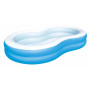 Modrý rodinný bazén je ideální volbou na zahradu nebo chatu. Bazén je navržen hlavně pro děti od 3 let, příjemně se v něm zchladí i dospělí. Vyroben z kvalitního vinylu, díky čemuž nabízí vysokou odolnost a dosahuje dlouhé životnosti.