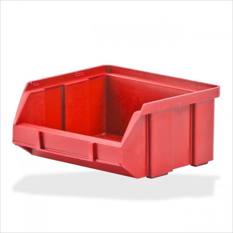 Plastový zásobník na součástky 100x95x50 mm, červený